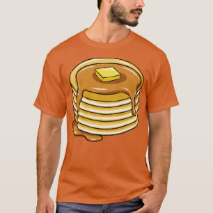 T-shirt Pile De Crêpe Au Sirop D'Érable