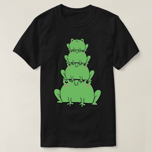 T-shirt Pile de grenouilles drôle (Design devant)