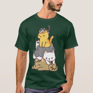 T-shirt Pile De Kitty Chats Drôle Mignonne Cadeau Amoureux