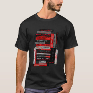 T-shirt Pile de livre Murakami fanatique (couleur)