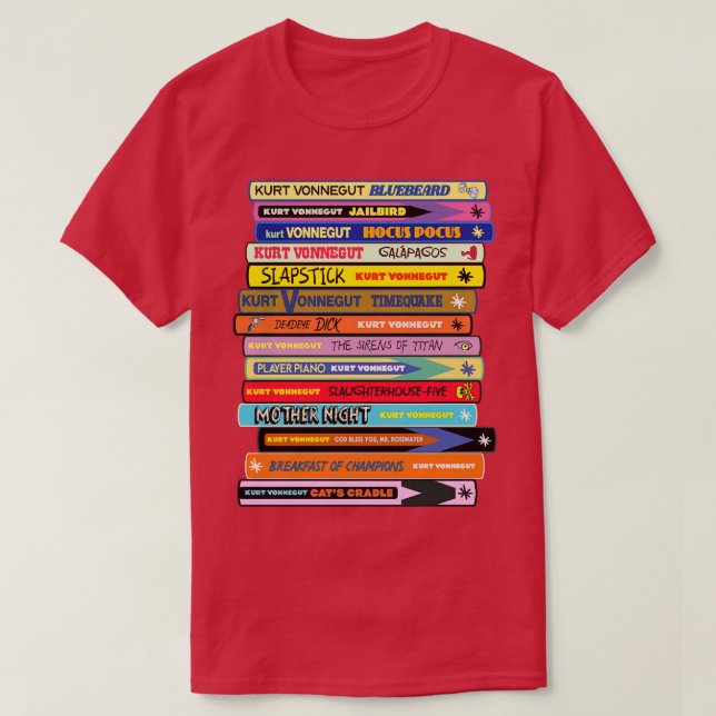 T-shirt Pile de livre Vonnegut (Design devant)