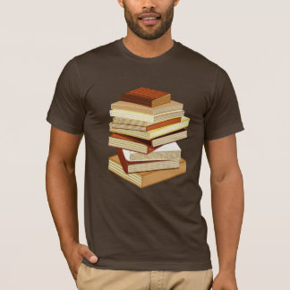 T-shirt Pile de livres - beige