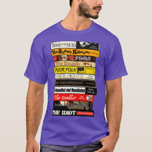 T-shirt Pile de livres de Fyodor Dostoyevsky