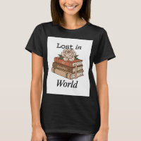 T-shirt Pile de Livres Perdus dans un Autre Monde