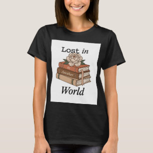 T-shirt Pile de Livres Perdus dans un Autre Monde