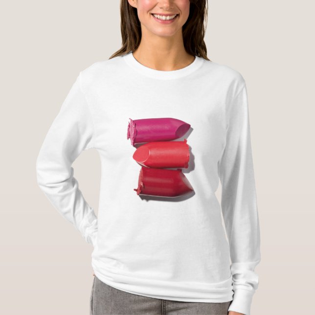 T-shirt Pile de rouge à lèvres cassé (Devant)