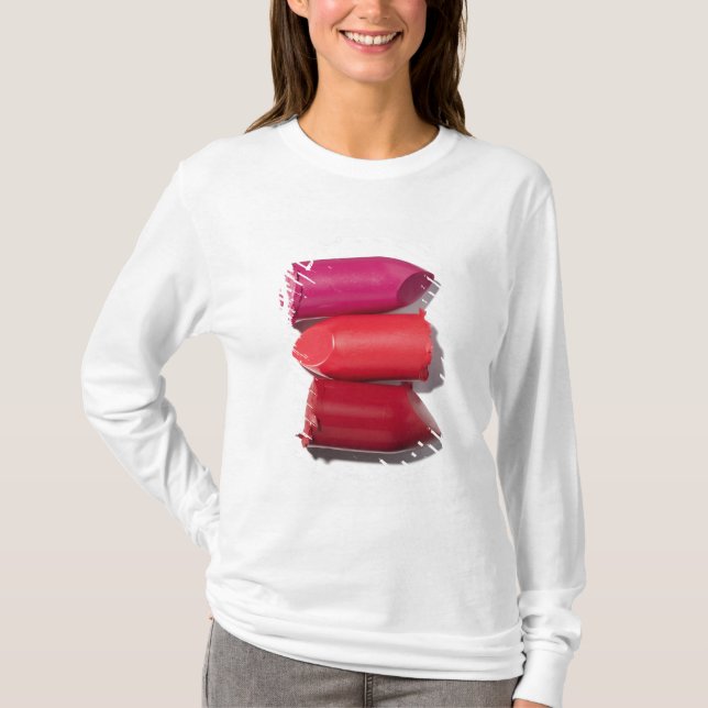 T-shirt Pile de rouge à lèvres cassé (Devant)