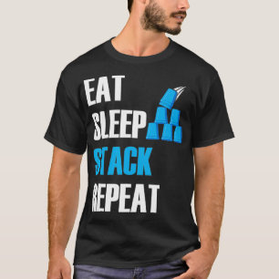 T-shirt Pile De Vitesse Tasses Vitesse Stacking Tasses Vit