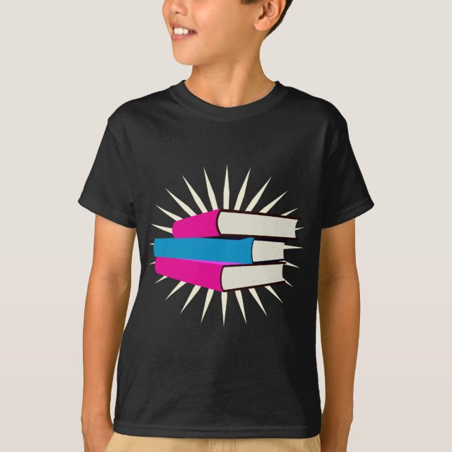 T-shirt Pile des livres (Devant)