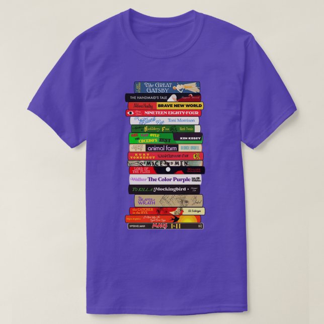 T-shirt Pile Livres Interdits Classiques (Design devant)