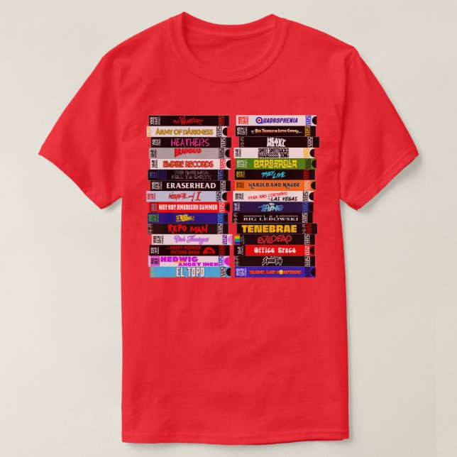 T-shirt Piles VHS de culte (Design devant)