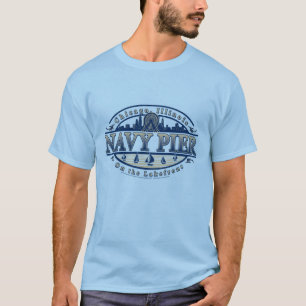 T-shirt Pilier Chicago de marine