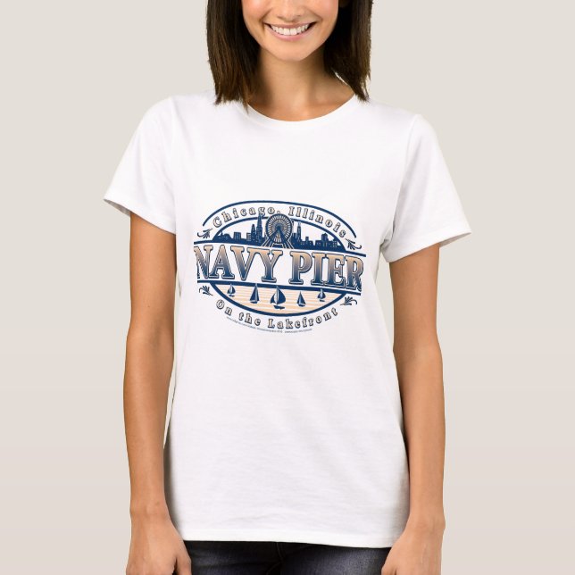 T-shirt Pilier Chicago de marine (Devant)