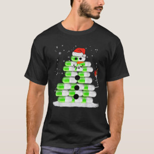 T-shirt Pill Snowman Pill Stack Santa Hat Noël Pharmacie T