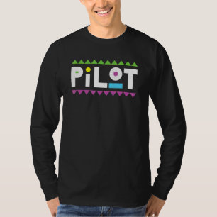 T-shirt Pilote Aéronef futur Aviateur Capitaine Cool Avion