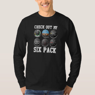 T-shirt Pilote Aviation Découvrez Mon Avion Six Pack Avi