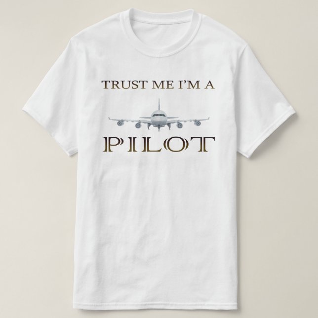 T-shirt pilote chemise aviation aéroport voyage privé jet (Design devant)