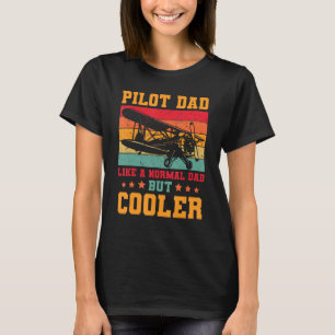 T-shirt Pilote cool Pour Hommes Papa Avion Avion Avion