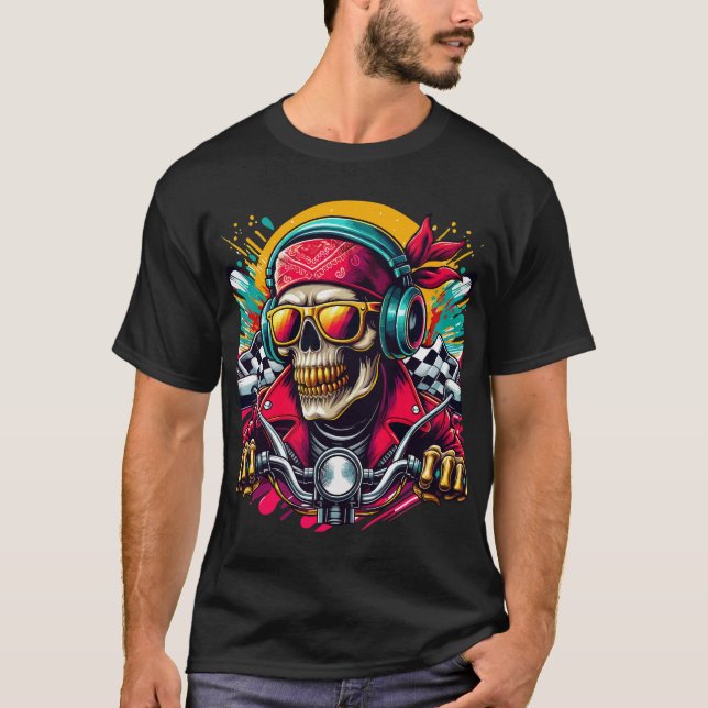 T-shirt Pilote crâne (Devant)