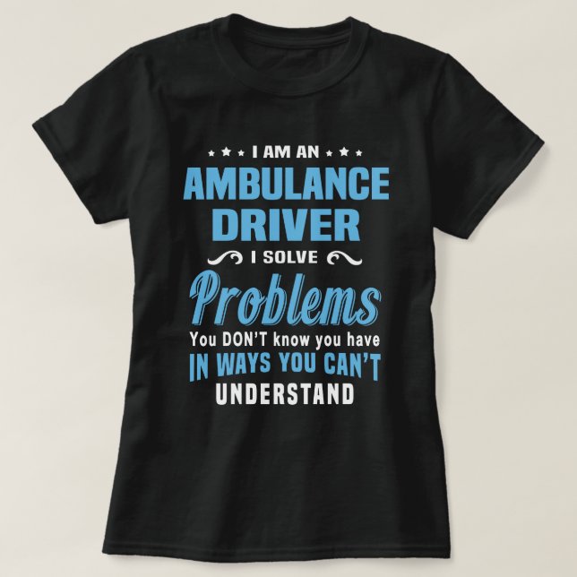T-shirt Pilote d'ambulance (Design devant)