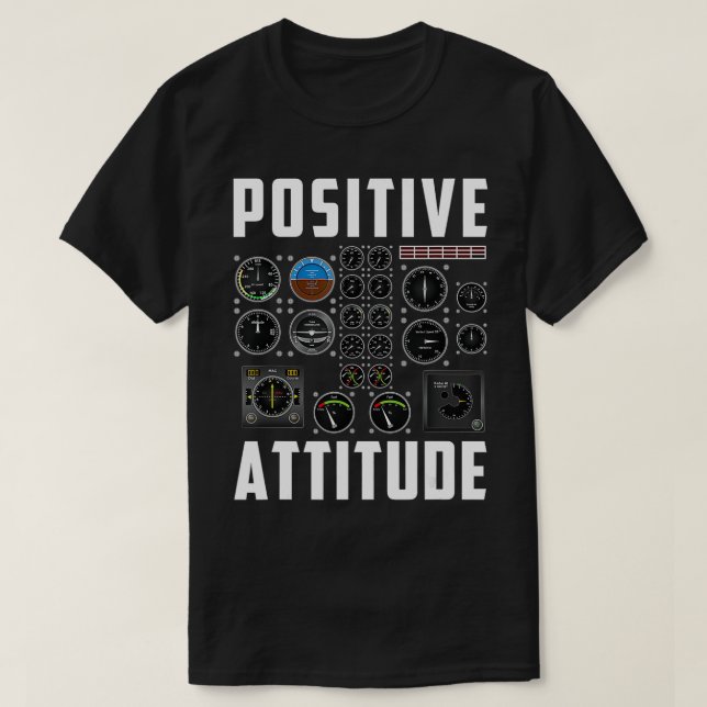T-shirt Pilote d'attitude positive (Design devant)