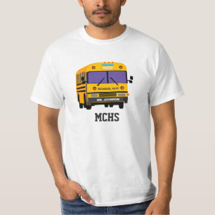 T-shirt Pilote d'autobus scolaire 5 étoiles personnalisé