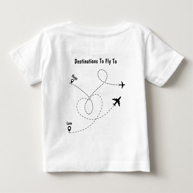 T-shirt pilote d'aviation blanche (Dos)