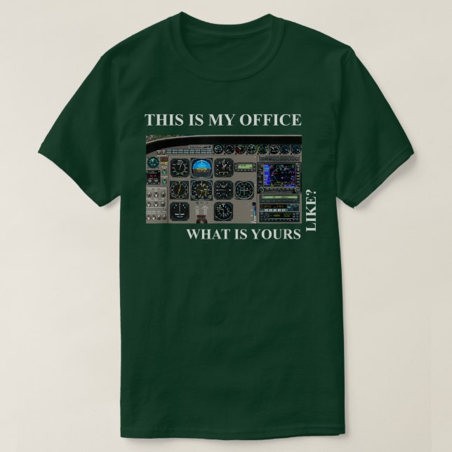 T-shirt Pilote d'aviation Cessna 172 Cockpit (Design devant)