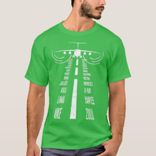 T-shirt Pilote d'avion à l'atterrissage à l'aéroport