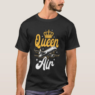 T-shirt Pilote d'avion Avion à réaction vintage Queen Air