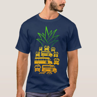 T-SHIRT PILOTE DE BUS DE L'ÉCOLE DE PINEAPPES