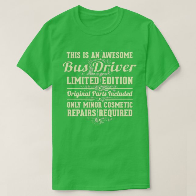 T-shirt Pilote de bus Drôle cadeau d'emploi 2 (Design devant)
