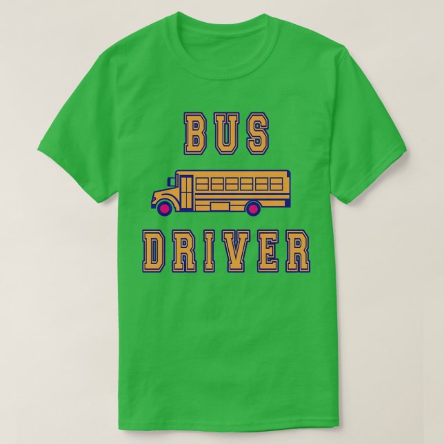 T-shirt Pilote de bus École 7 (Design devant)