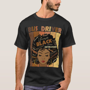 T-shirt Pilote de bus Femmes Africaines Américaines Noires