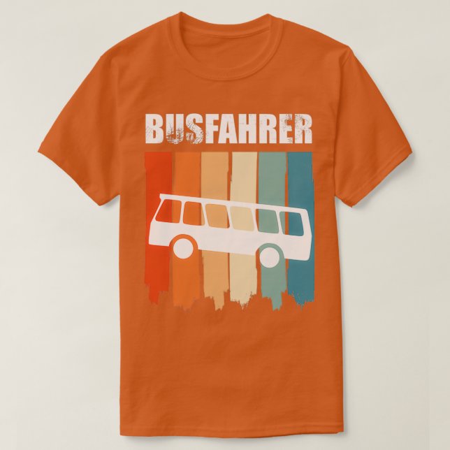 T-shirt pilote de bus fier bus retro bus 2 (Design devant)