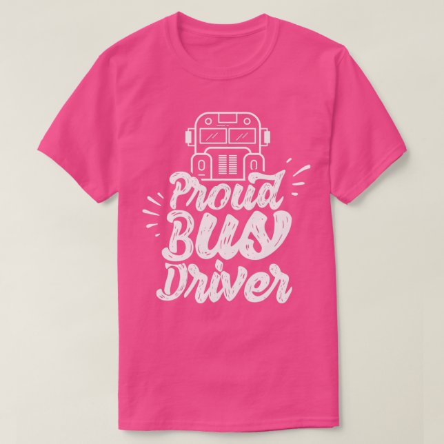 T-shirt Pilote de bus fière 7 (Design devant)