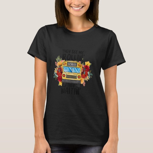 T-shirt Pilote de bus scolaire (Devant)