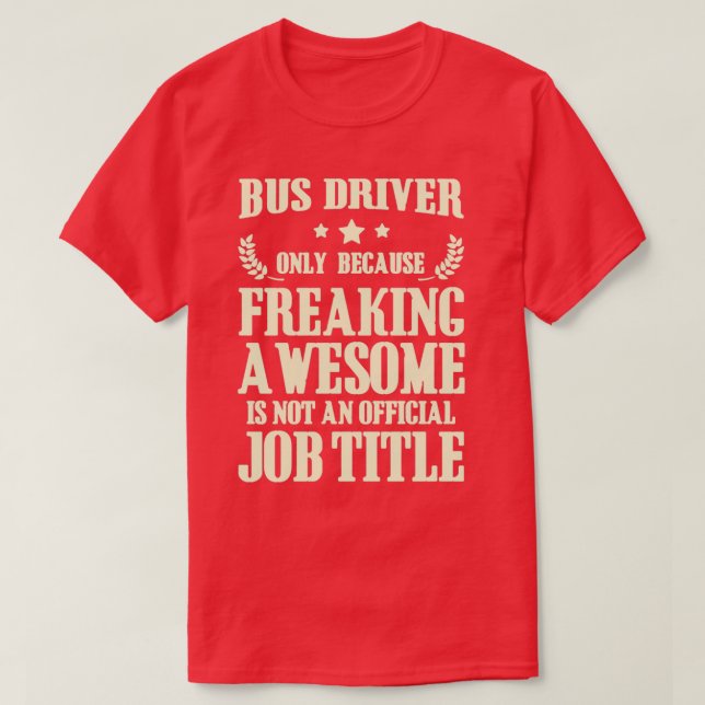 T-shirt Pilote de bus T (Design devant)