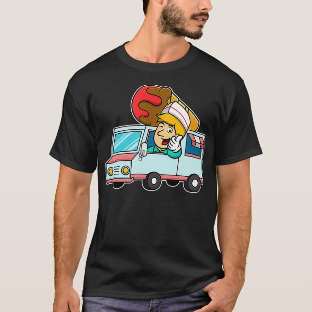 T-shirt Pilote De Camion À Crème De Glace Pour Les Amateur (Devant)