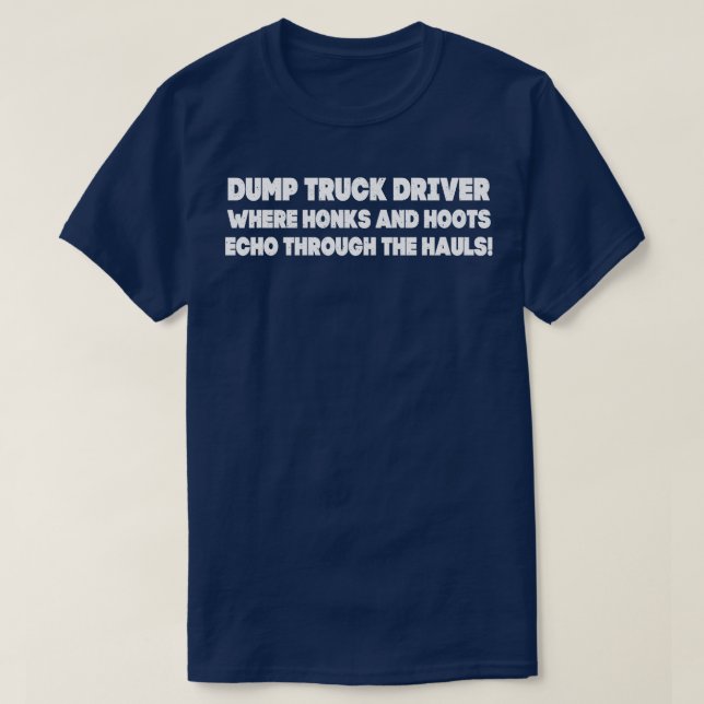 T-shirt Pilote de camion de vidange (Design devant)