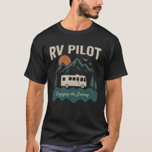 T-shirt Pilote de camping-car rétro de voyage de vacances