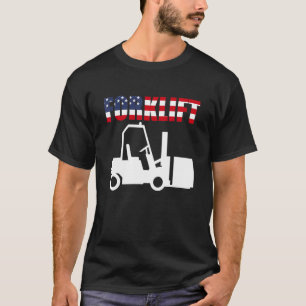 T-shirt Pilote de chariot élévateur à drapeau américain