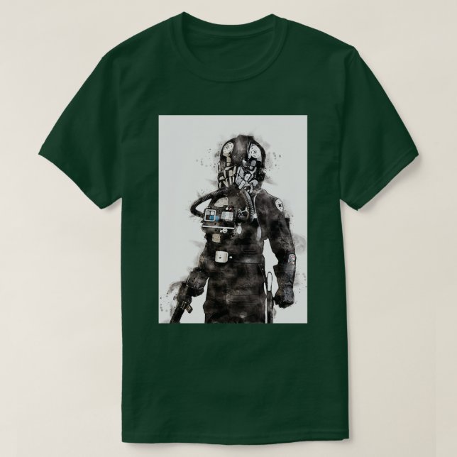 T-shirt pilote de chasseur de cravate (Design devant)