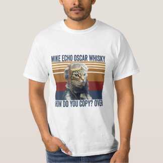 T-shirt Pilote de chat Mike Echo Oscar Whisky Comment Copi