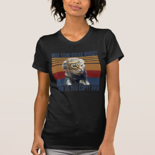 T-shirt Pilote de chat Mike Echo Oscar Whisky Costume cade