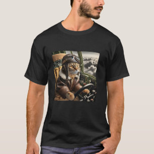 T-shirt Pilote de chat vintage pilotes de chat un avion de