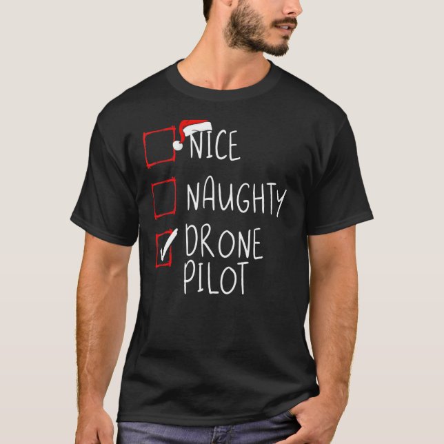 T-shirt Pilote de Christmas List Santa Clau (Devant)