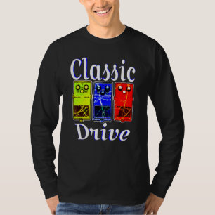 T-shirt Pilote de conduite classique Guitare Pedal Blues O