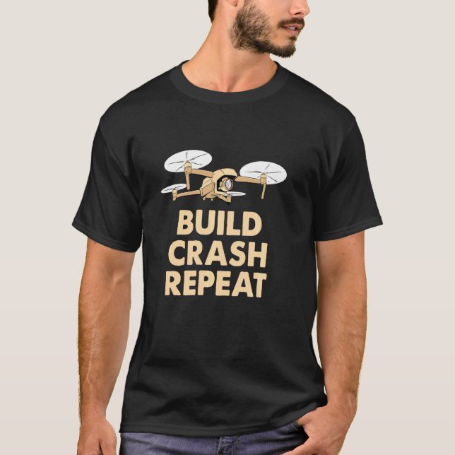 T-shirt Pilote De Course De Drone Fpv Multicopter Build Cr (Devant)