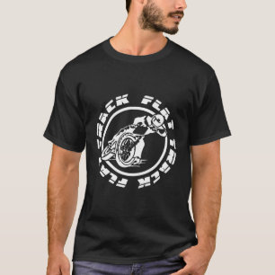 T-shirt Pilote de course de moto sur piste plate